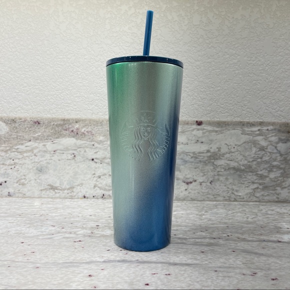Starbucks NWT 2021 Holiday Limited Edition Set of 2 Stainless Steel Ombré- 24oz - Picture 5 of 15